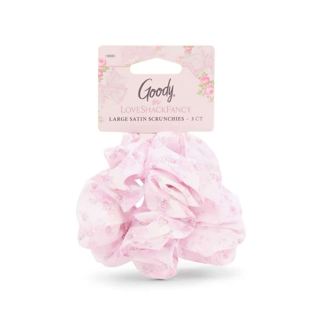 Goody Pink Satin Scrunchies